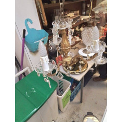 LUSTRE 3 FEUX ET PAMPILLES 