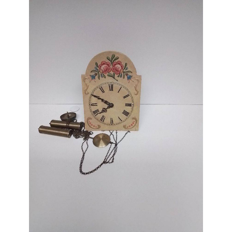 HORLOGE MURALE EN BOIS FLEUR