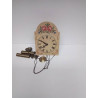 HORLOGE MURALE EN BOIS FLEUR