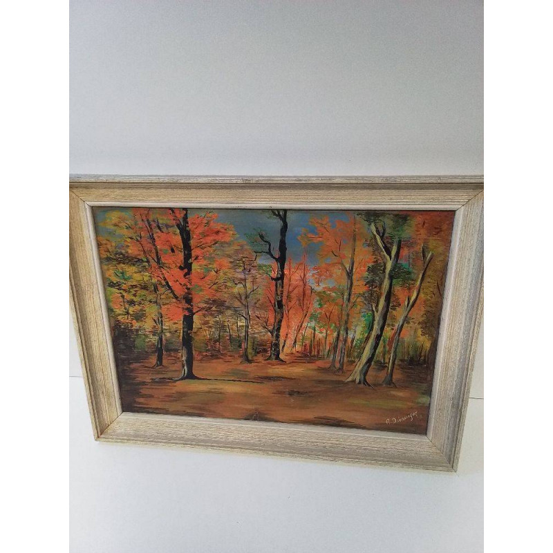 HUILE SUR PANNEAU SIGNÉE 