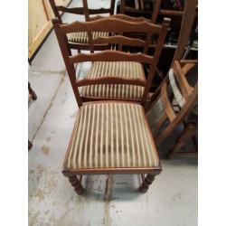 LOT DE 6 CHAISES BOIS ET...
