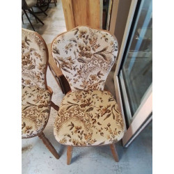 LOT DE 4 CHAISES TISSUS...