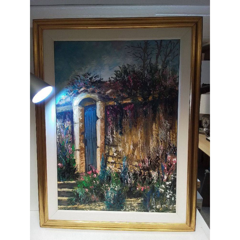 HUILE SUR TOILE MOTIF PORTE