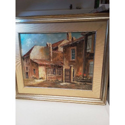 HUILE SUR TOILE LE VILLAGE PM