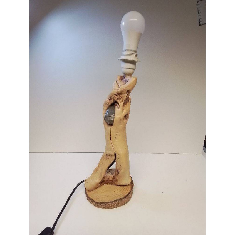 LAMPE EN BOIS FLOUTE 