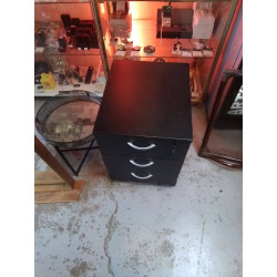 CAISSON BUREAU NOIR 3 TIROIRS