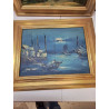 HUILE SUR TOILE BORD DE MER SIGNEE LA PIECE
