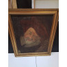 HUILE SUR TOILE VISAGE HOMME SIGNE