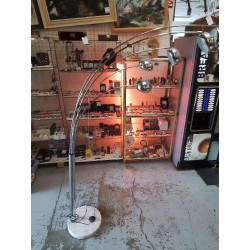 LAMPE METAL PIED MARBRE