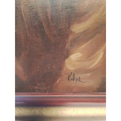 HUILE SUR TOILE HOMME SIGNEE