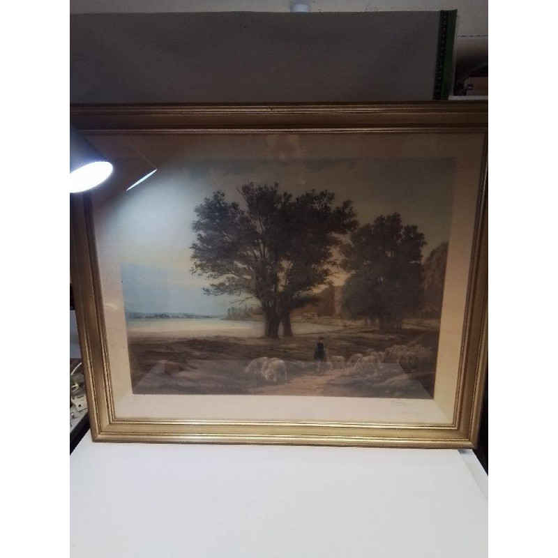 LITHOGRAPHIE LA LAINE A SAULANGES 