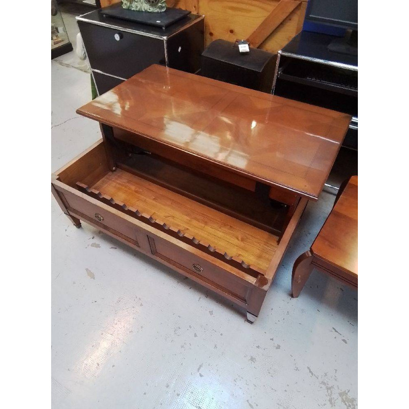 TABLE BASSE EN MERISIER COFFRE RICHELIEU