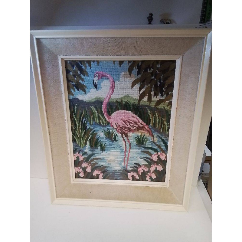 CANEVAS FLAMMAND ROSE
