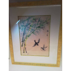 PEINTURE SUR PAPIER JAPONNAIS 