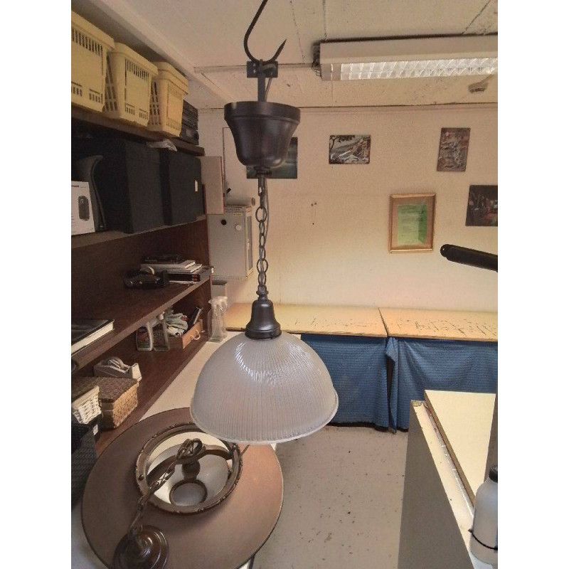 LUSTRE METAL ET VERRE