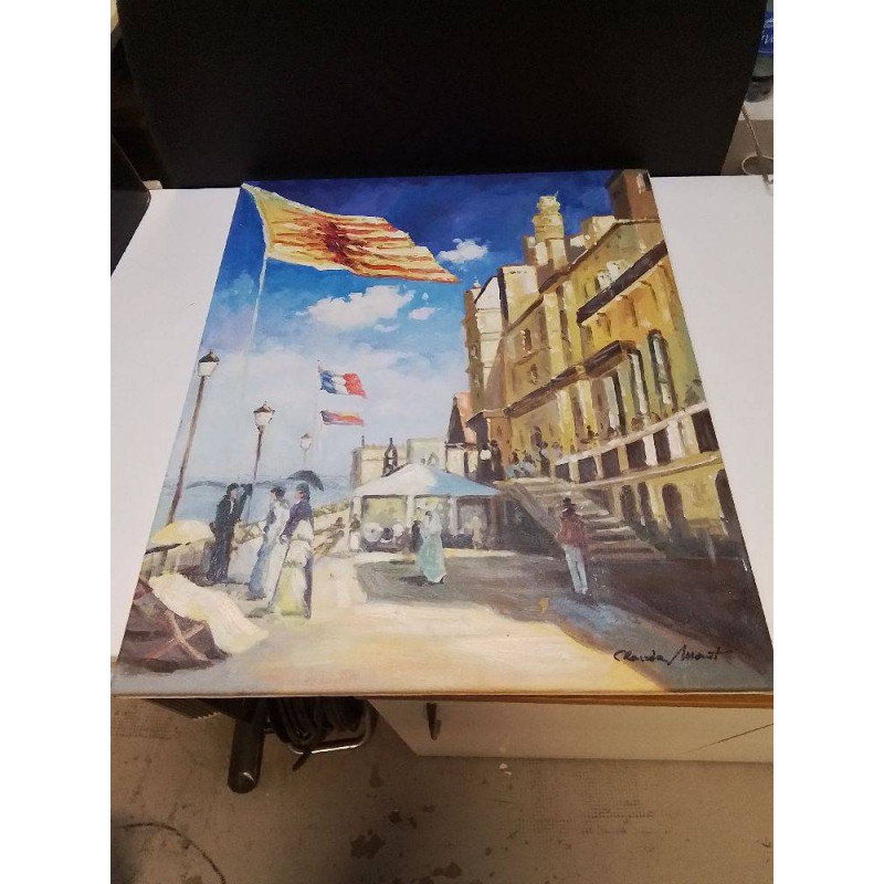 REPRODUCTION HOTEL DES ROCHES NOIRES C MONET