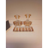 GARNITURE DE TOILETTE VERRE ET ORANGE