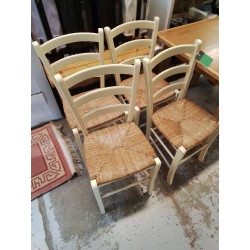 LOT 4 CHAISES CERUSE 