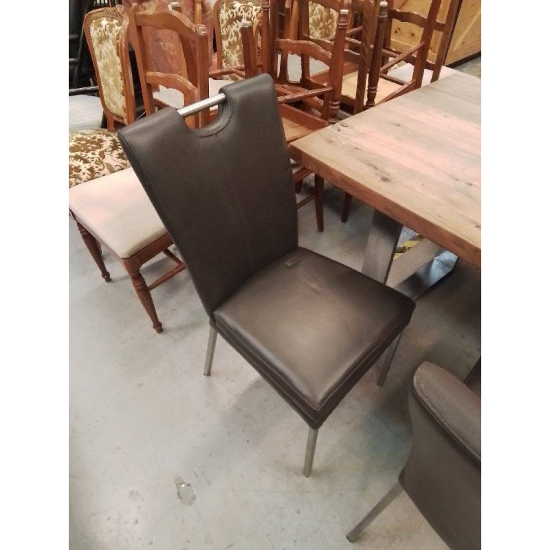 CHAISE CUIR MODERNE LA PIECE