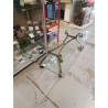 TABLE BASSE METAL PLATEAU VERRE