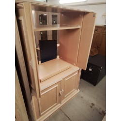 MEUBLE TV 4 PORTES CERUSE
