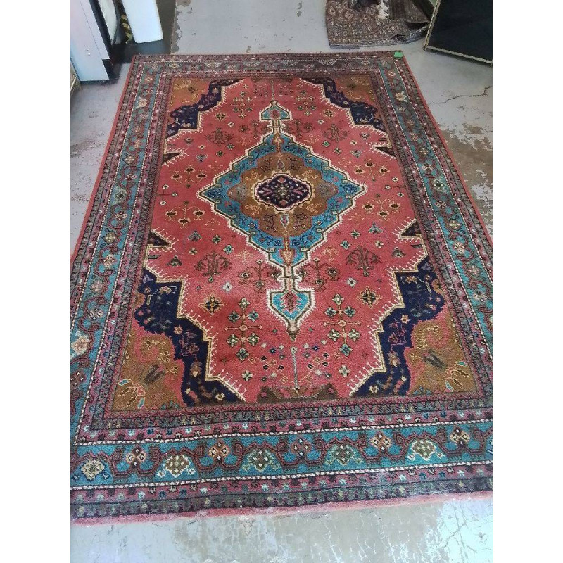 TAPIS TON ROSE ET BLEU 