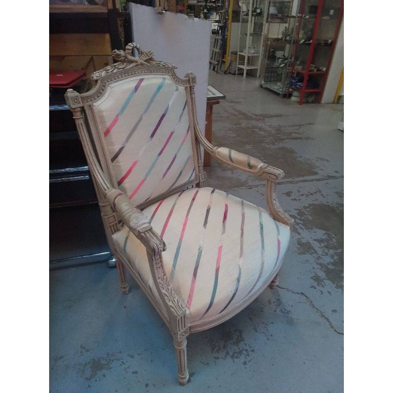 FAUTEUIL LOUIS XVI A RESSORTS 