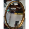 MIROIR ANCIEN OVALE BORD DORÉ 