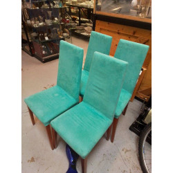 LOT DE 4 CHAISES VERTE 