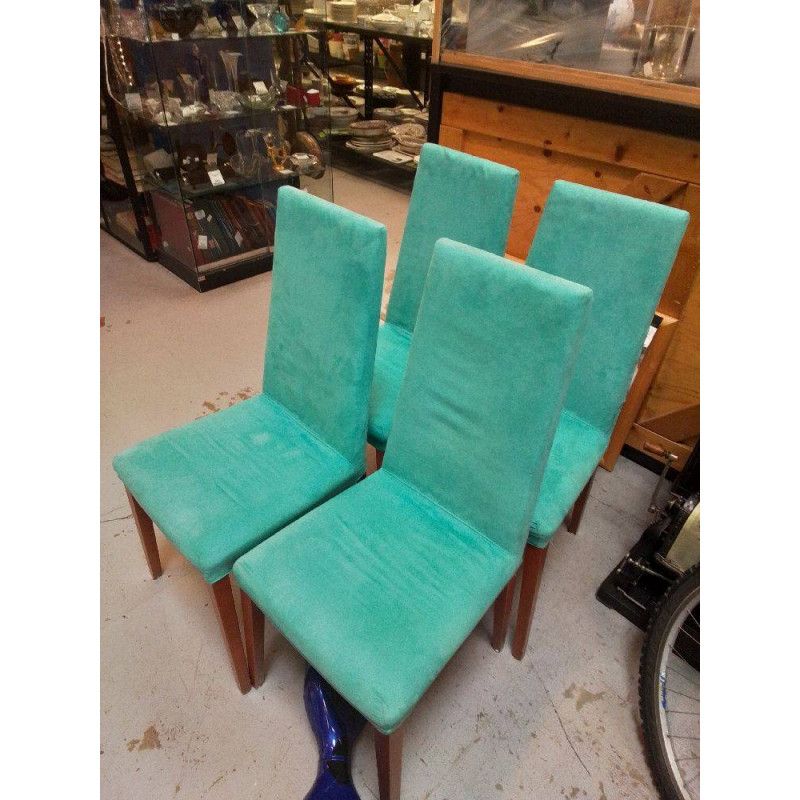 LOT DE 4 CHAISES VERTE 