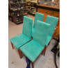 LOT DE 4 CHAISES VERTE 