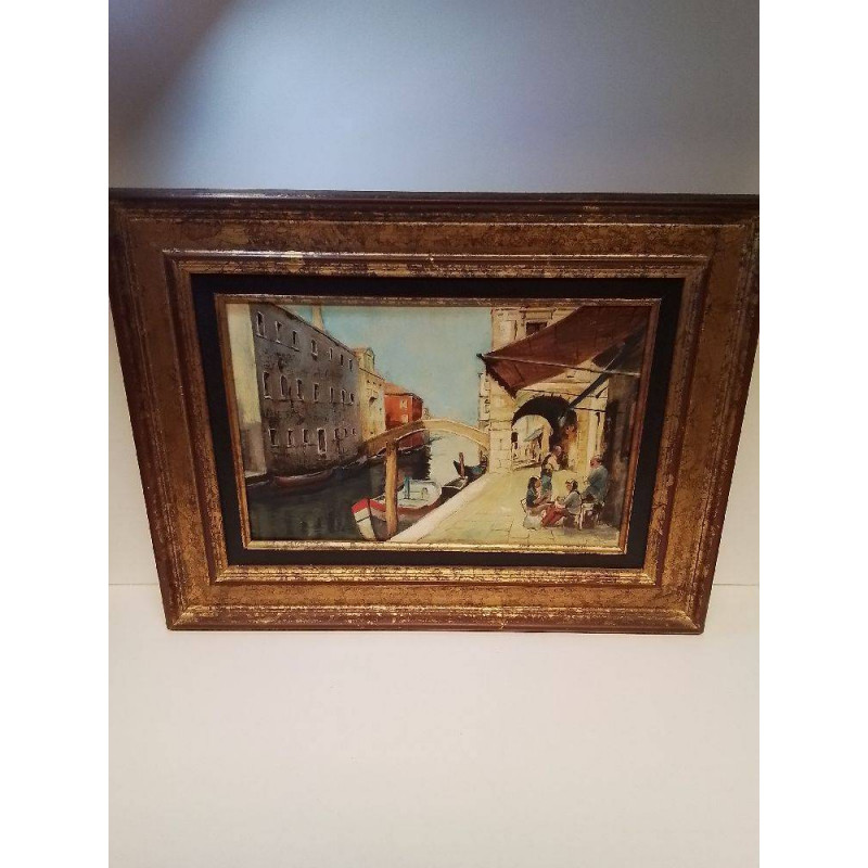HUILE SUR TOILE VENISE SIGNE MM