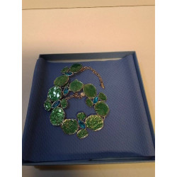 COLLIER FANTAISIE VERT ET BLEU