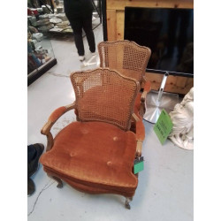 FAUTEUIL ASSISES TISSU BRUN 