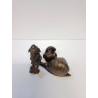 LOT D ANIMAUX EN LAITON 