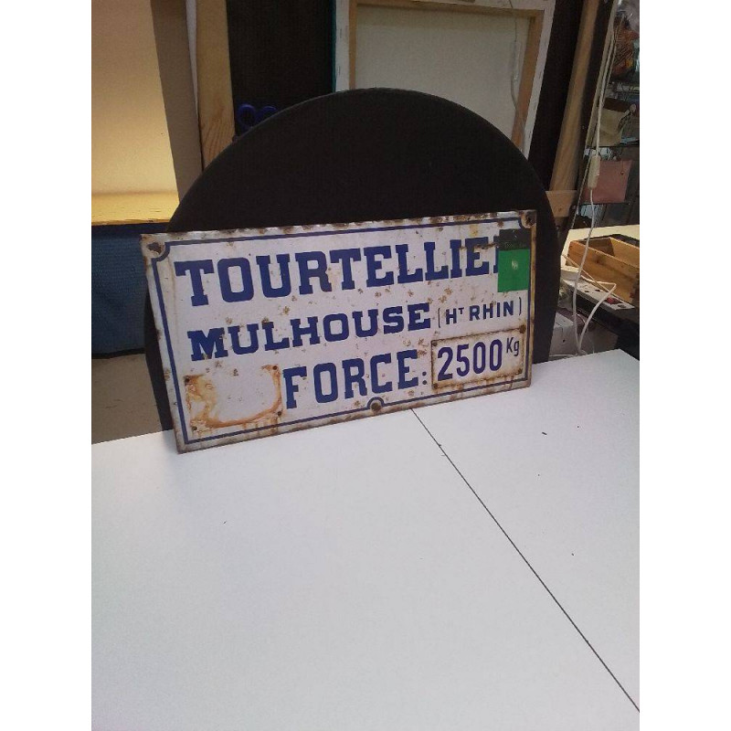 PLAQUE ÉMAILLÉE TOURTELLIER