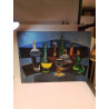 HUILE SUR TOILE VERRES ET BOUTEILLES