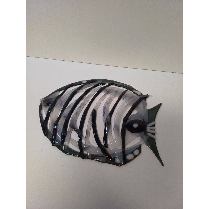 DÉCORATION MURALE POISSON VERRE 