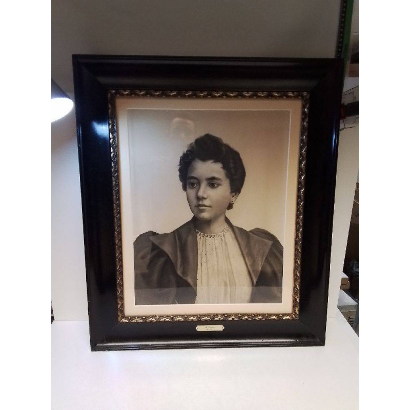 DESSIN FUSAIN JEUNE FEMME XIX E A.TIELENS