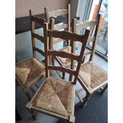 LOT DE 4 CHAISES ASSISES...