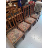 LOT DE 4 CHAISES RUSTIQUES 