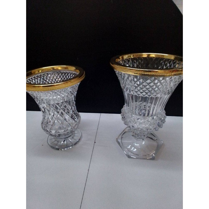 VASE VAL ST LAMBERT FILET DORÉ 