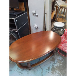 TABLE BASSE OVALE BOIS 