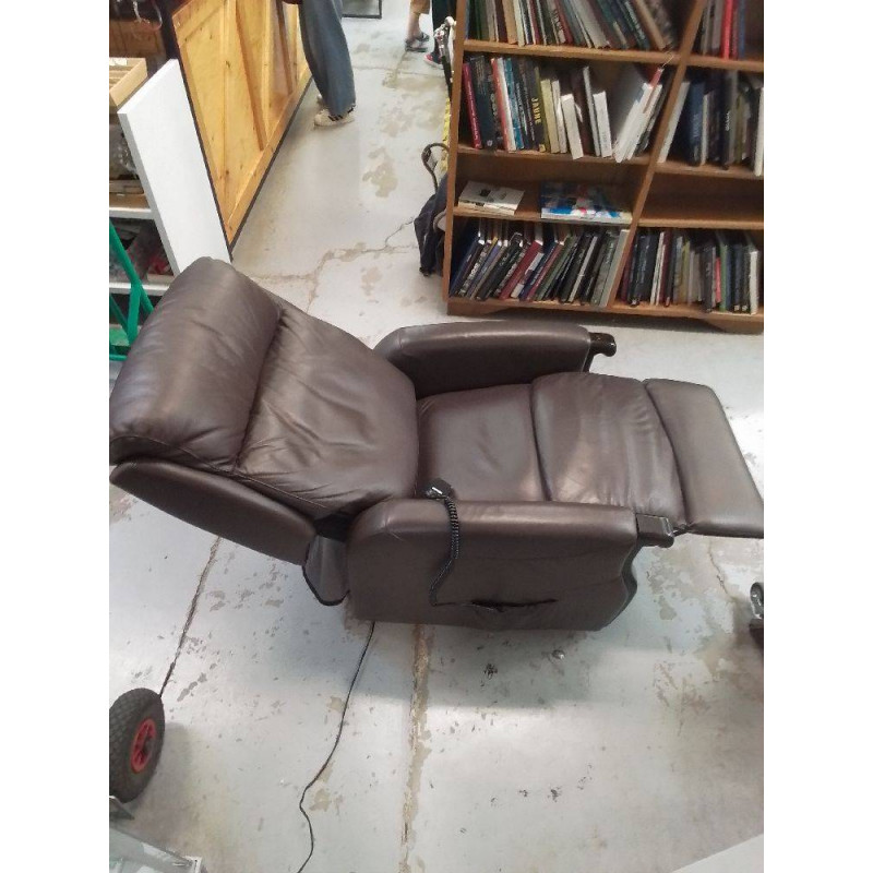 FAUTEUIL RELAX RELEVEUR SIMILI BRUN*