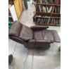 FAUTEUIL RELAX RELEVEUR SIMILI BRUN*