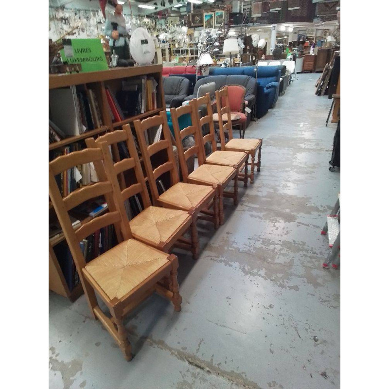 LOT 6 CHAISES BOISVET ASSISES OSIER