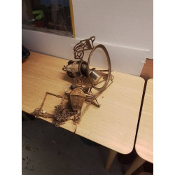 LUSTRE ART DECO EN LAITON...