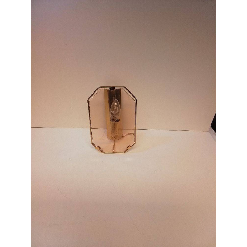 APPLIQUE MURALE VERRE BORD DORE