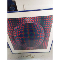 CADRE GEOMETRIQUE VASARELY 
