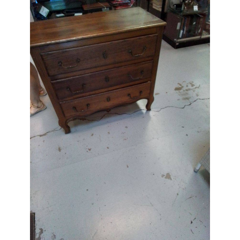 COMMODE CHENE 3 TIROIRS